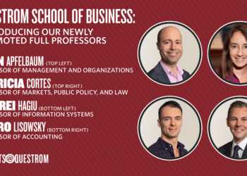Congratulations to Evan Apfelbaum, Patricia Cortes, Andrei Hagiu, Petro Lisowsky on Their Promotions to Full Professors!