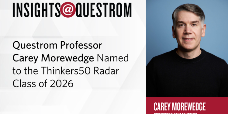 Carey Morewedge Named to the Thinkers50 Radar Class of 2026