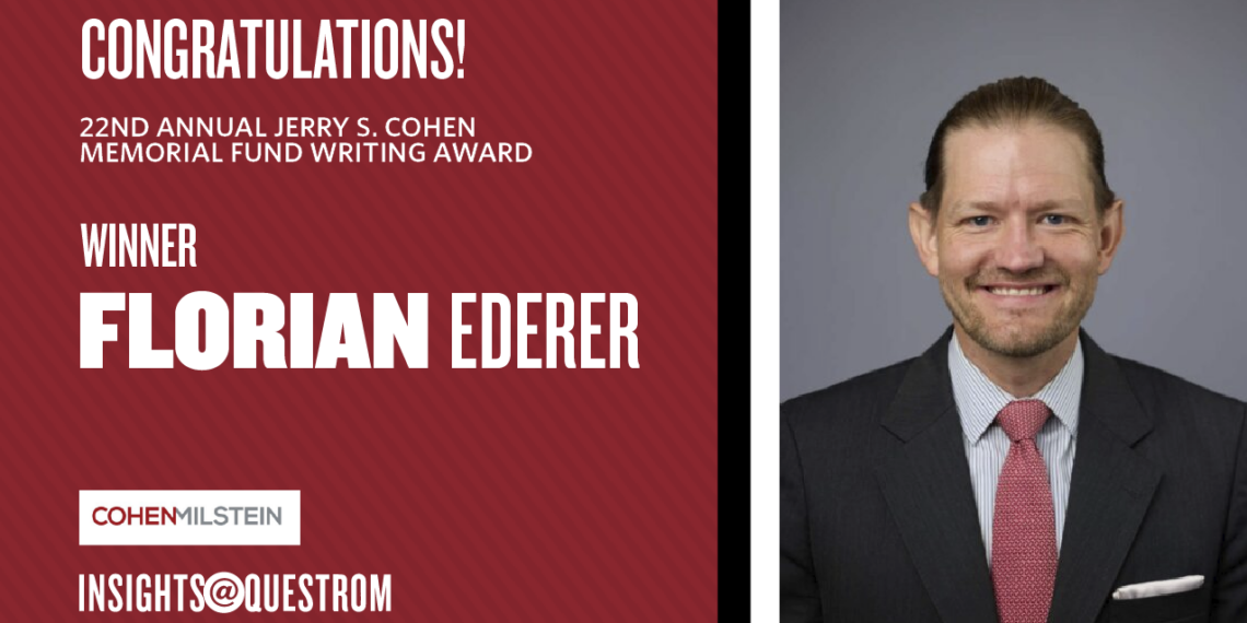 2023 Winners of Jerry S. Cohen Award for Antitrust Scholarship Announced