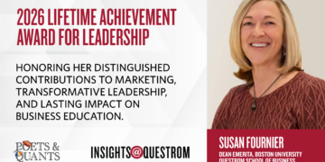 Susan Fournier Awarded Poets&Quants 2026 Lifetime Achievement Award for Leadership