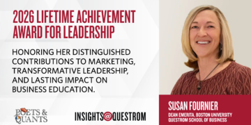 Susan Fournier Awarded Poets&Quants 2026 Lifetime Achievement Award for Leadership