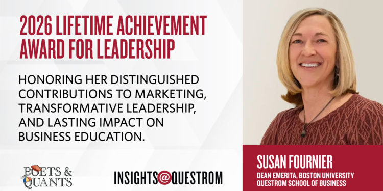 Susan Fournier Awarded Poets&Quants 2026 Lifetime Achievement Award for Leadership