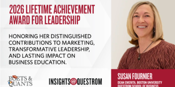 Susan Fournier Awarded Poets&Quants 2026 Lifetime Achievement Award for Leadership