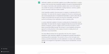 ChatGPT producing an essay